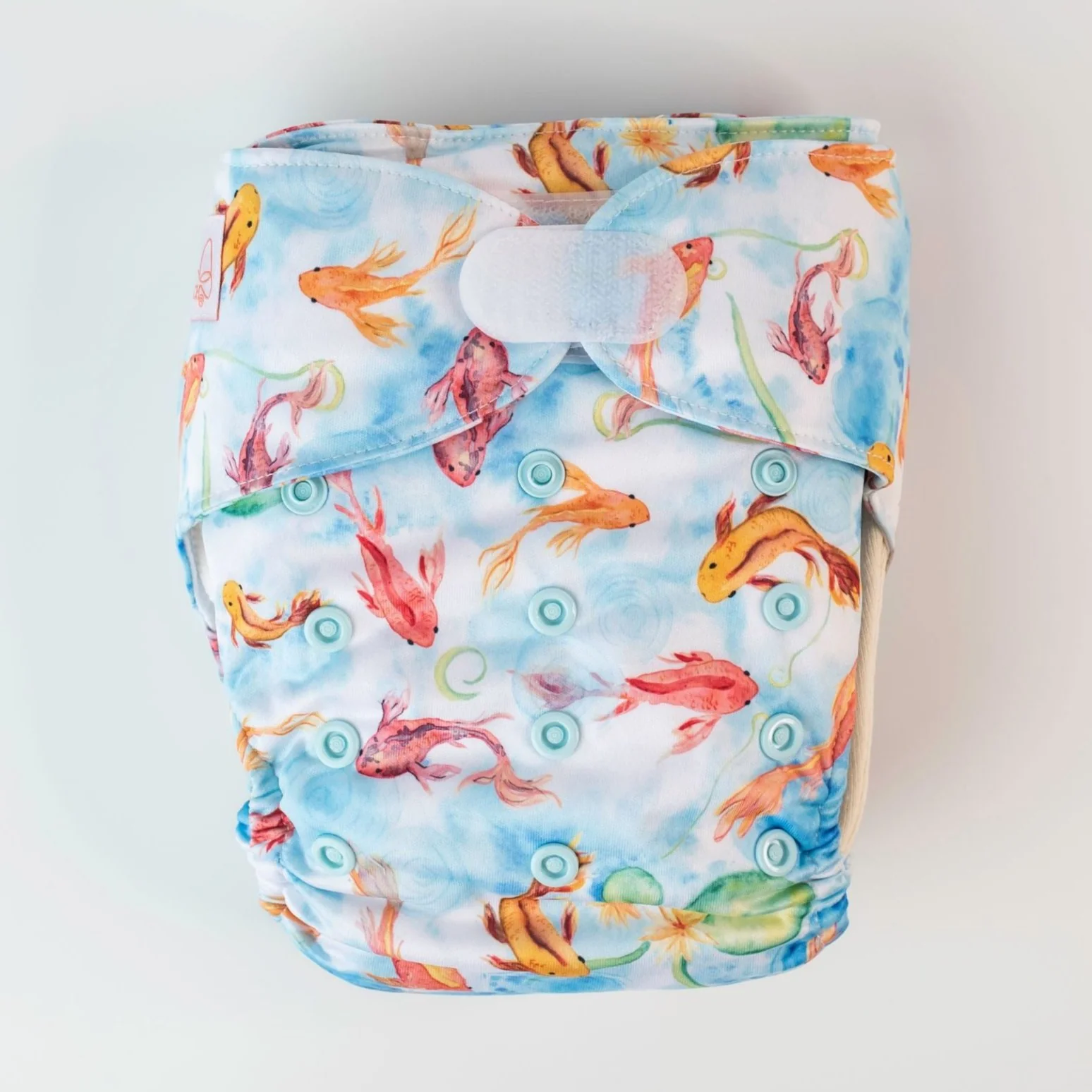 Ultimate Wipeable Cloth Nappy (Deluxe) | Feeling Koi - Image 3