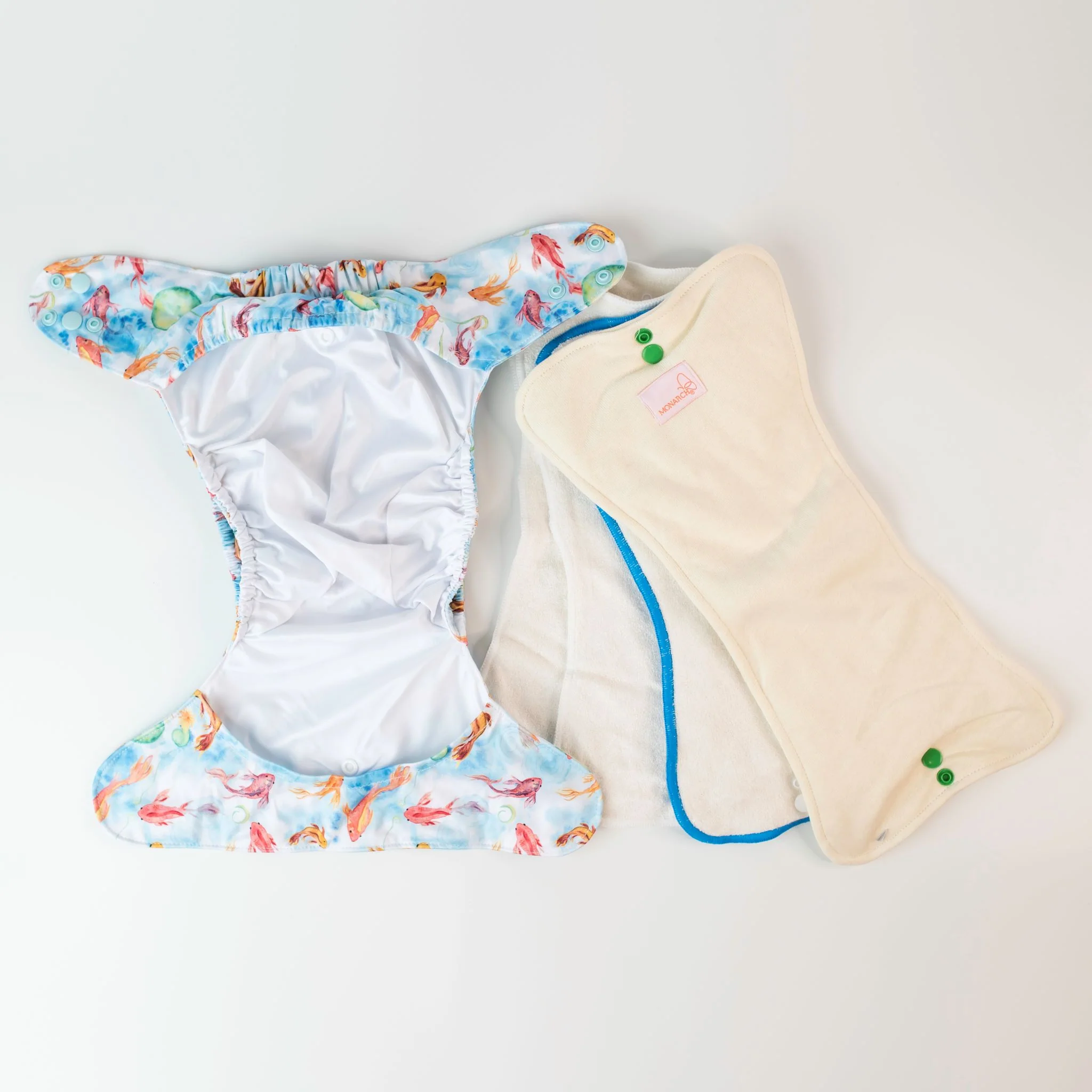 Ultimate Wipeable Cloth Nappy (Deluxe) | Feeling Koi - Image 4