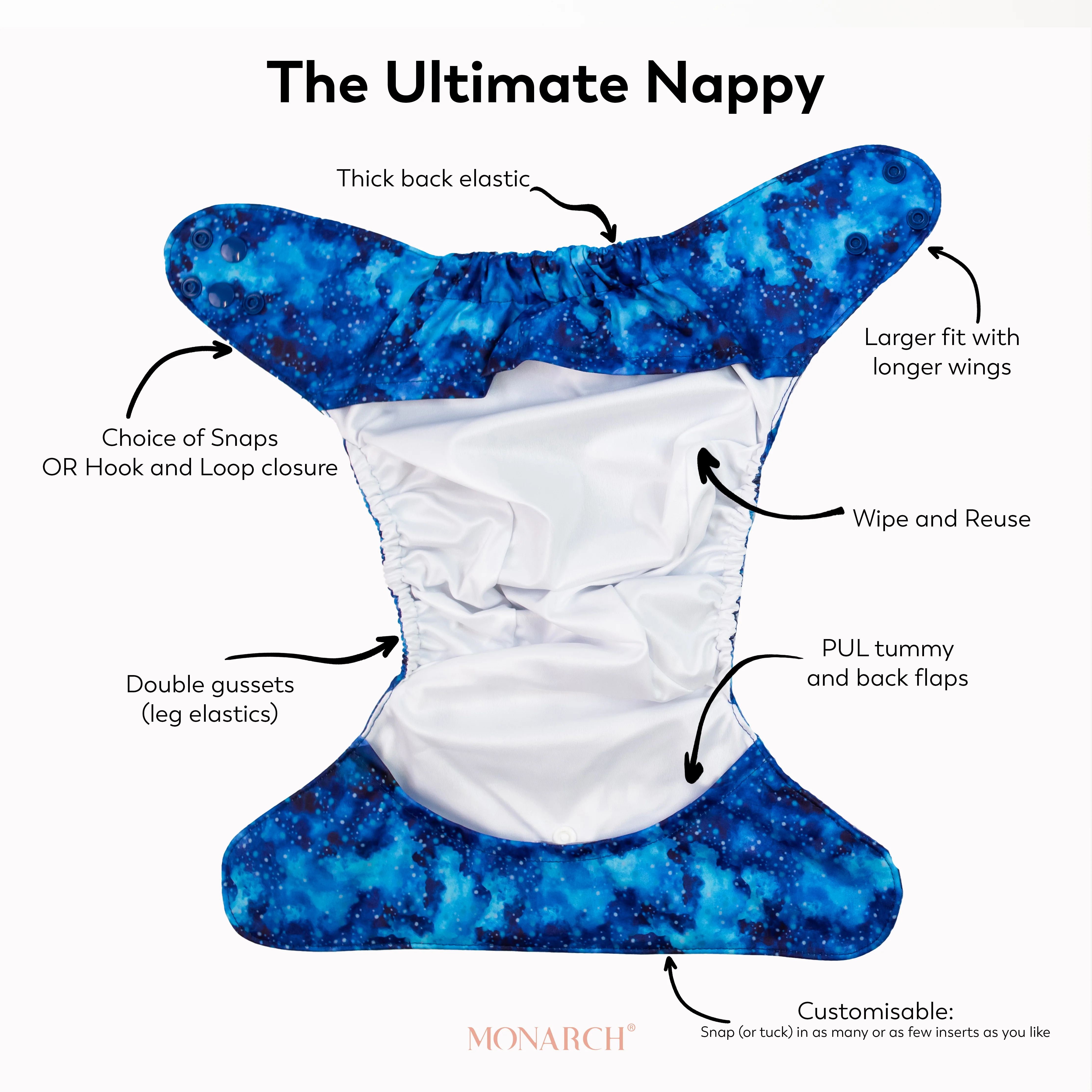 Ultimate Wipeable Cloth Nappy (Lite) | What the Shell - Image 6